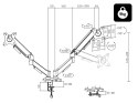 BLOW UCHWYT TV LCD HQ 17"-32" DO BIURKA Z PRZEGUBEM PODWÓJNY