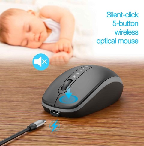 GEMBIRD BEZPRZEWODOWY ZESTAW KLAWIATURY + MYSZ DUAL MODE, 2.4 GHZ + BT, SLIM, UKŁAD RU, KOLOR CZARNY