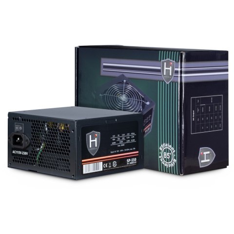 Inter-Tech HIPOWER SP-550 moduł zasilaczy 550 W 20+4 pin ATX ATX Czarny