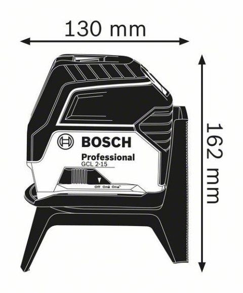 Bosch GCL 2-15 Niwelator liniowy/poziomowy 15 m 650 nm (