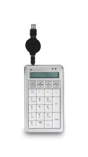 BakkerElkhuizen S-board 840 Numeric klawiatura numeryczna PC USB Jasny Szary, Biały