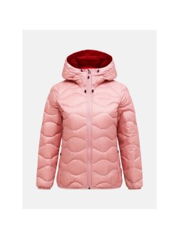Kurtka damska puchowa PEAK PERFORMANCE W Helium Down Hood Jacket kolor różowy - S