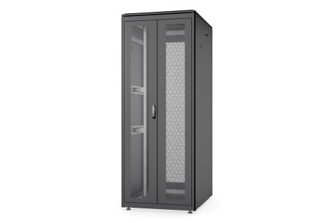 Digitus Szafa sieciowa stojąca Unique 19" 42U rack 800x1000, drzwi przód szyba, szary, 800kg