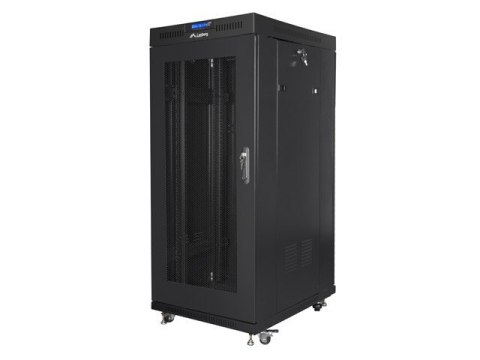 LANBERG SZAFA STOJĄCA RACK 19" 27U 600X800 DRZWI PERFOROWANE LCD CZARNA FF01-6827-23BL (FLAT PACK)