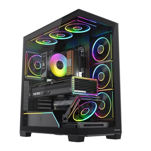 MODECOM OBUDOWA VOLCANO STELLAR PLUS ARGB MIDI 5F BLACK