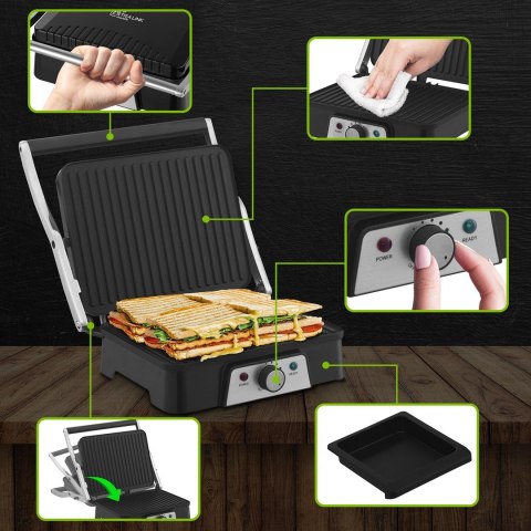 Grill elektryczny Extralink Smart Life Electric Grill SJ-36 2000W, z regulacją temperatury
