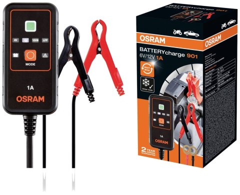 Prostownik BATTERYcharge 901, napięcie ładowania: 6/12 V OSRAM, prąd ładowania: 1A
