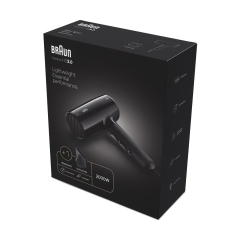 Braun HD2.0 suszarka do włosów 2000 W Czarny