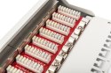 Digitus Panel krosowy (patch panel) 10'' 12x RJ45, LSA poziom, kat.6A, ekranowany, 1U, szary, prowadnica kabli