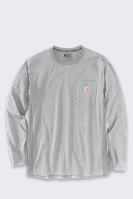 Bluza bez kaptura Carhartt Midweight L/S Pocket T-Shirt - heather grey rozmiar: m