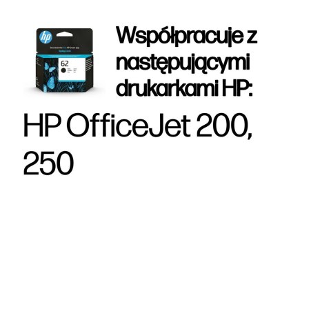 HP 62 oryginalny wkład atramentowy czarny