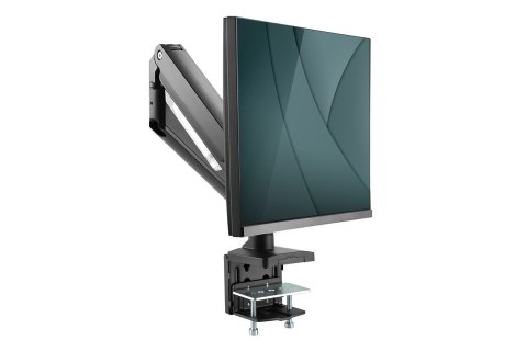 Ramię biurkowe pojedyńcze z zaciskiem 1xLCD z sprężyną gazową max. 35" i 15kg
