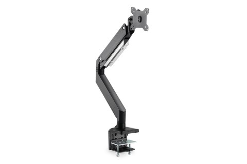 Ramię biurkowe pojedyńcze z zaciskiem 1xLCD z sprężyną gazową max. 35" i 15kg