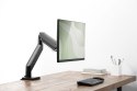 Ramię biurkowe pojedyńcze z zaciskiem 1xLCD z sprężyną gazową max. 35" i 15kg