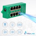 Extralink Gigabit PoE Injector 4 Portowy Aktywny, 4 porty Gigabit 802.3at/af, Mode A