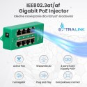Extralink Gigabit PoE Injector 4 Portowy Aktywny, 4 porty Gigabit 802.3at/af, Mode A