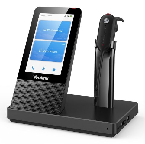 Yealink WH67 UC Zestaw słuchawkowy Bezprzewodowy Nauszny, Opaska na głowę, Opaska na szyję Biuro/centrum telefoniczne Bluetooth 