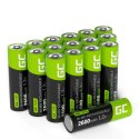 16x Akumulatorki Paluszki AA R6 2600mAh Ni-MH Baterie do ładowania Green Cell