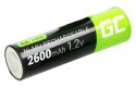 16x Akumulatorki Paluszki AA R6 2600mAh Ni-MH Baterie do ładowania Green Cell