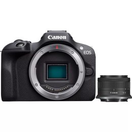 Canon Aparat bezlusterkowy EOS R100 + obiektyw RF-S 18-45mm F4.5-6.3 IS STM Megapiksel 24,1 MP Czułość ISO (maks.) 12800 Przekąt