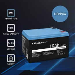 Akumulator Qoltec 53713 LiFePO4 10Ah 12.8V 12.8V Litowo-Żelazowo-Fosforanowy BMS