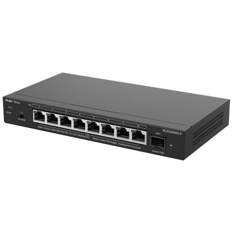 Ruijie Networks RG-ES209MG-P przełącznik sieciowy Zarządzany L2 2.5G Ethernet (100/1000/2500) Obsługa PoE Czarny