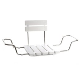 BATHROOM SEAT WITH BACK BS-03 WHITE 73-