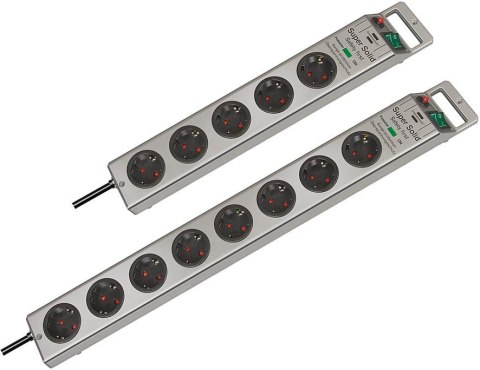 Brennenstuhl Super-Solid Surge Protection 4.500 A Srebrny 5 x gniazdo sieciowe 2,5 m