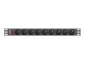 LANBERG LISTWA ZASILAJĄCA RACK 19" (1U, 16A, 9X 230V PL)