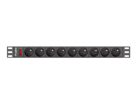 LANBERG LISTWA ZASILAJĄCA RACK 19" (1U, 16A, 9X 230V PL)