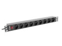 LANBERG LISTWA ZASILAJĄCA RACK 19" (1U, 16A, 9X 230V PL)