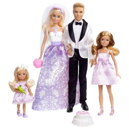 Lalka Barbie JCW41 ZESTAW ŚLUBNY MŁODA PARA 4 lalki