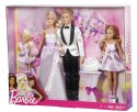 Lalka Barbie JCW41 ZESTAW ŚLUBNY MŁODA PARA 4 lalki