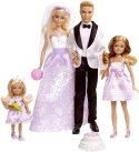 Lalka Barbie JCW41 ZESTAW ŚLUBNY MŁODA PARA 4 lalki
