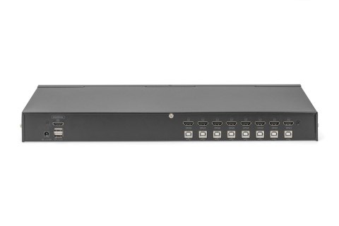 Przełącznik KVM 8 portowy, Rack 19", 4K 30Hz, 8xHDMI IN, 1xHDMI OUT, 2xUSB A