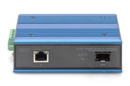 Przemysłowy mediakonwerter 1000Base-TX PoE 30W - 1000Base-FX SFP (bez modułu) DIN rozszerzony zakres temp