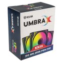 Kolink Umbra X 120mm ARGB High Performance PWM Fan Triple Pack - Black