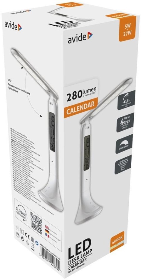 Avide ABLDL-CALENDAR-5W lampa stołowa LED Biały