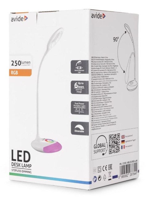 Avide ABLDLRGB-4W lampa stołowa LED Biały