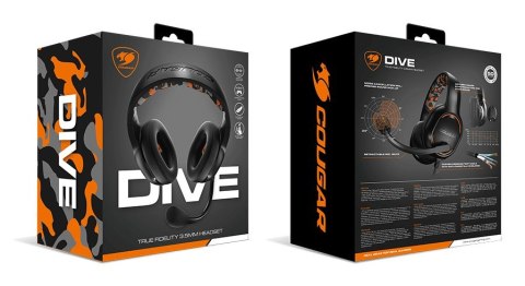 COUGAR Dive Zestaw słuchawkowy Przewodowa Opaska na głowę Gaming Czarny
