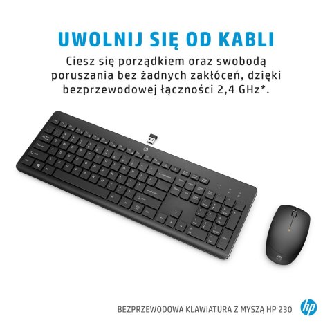 HP Zestaw bezprzewodowej myszy i klawiatury 230