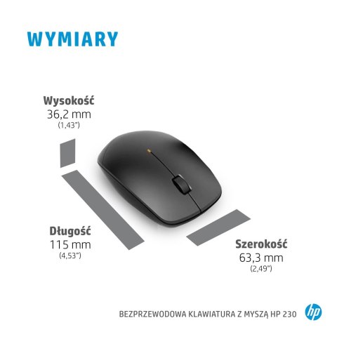 HP Zestaw bezprzewodowej myszy i klawiatury 230