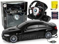 Auto Zdalnie Sterowane BMW M3 Czarny Pilot Kierownica 1:18 Dźwięk Światła
