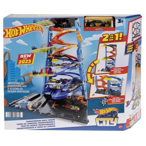 Hot Wheels City Wyścigowa wieża z transformacją Zestaw HKX43