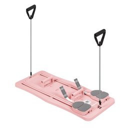 Domowy zestaw do pilates, wielofunkcyjny przyrząd do ćwiczeń fitness 9 w 1, kolor różowy