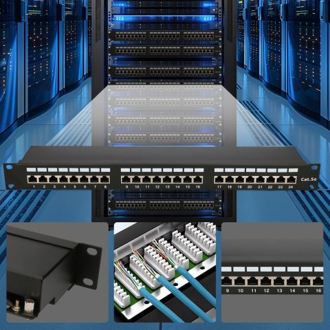 Extralink Patchpanel CAT5E STP V2 24 porty