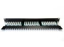 Patch-panel 19" DIGITUS DN-91524U-EC 24xRJ45 U/UTP k.5e 1U czarny prow.