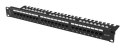 Patch panel 24 port 1U 19" kategoria 6A UTP z organizerem kablowym czarny LANBERG
