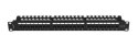 Patch panel 24 port 1U 19" kategoria 6A UTP z organizerem kablowym czarny LANBERG