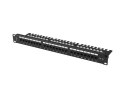 Patch panel 24 port 1U 19" kategoria 6A UTP z organizerem kablowym czarny LANBERG